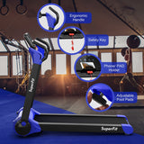 NNECW Foldable 2.25 HP Electric Treadmill with LED Display for Home &amp Office-Navy