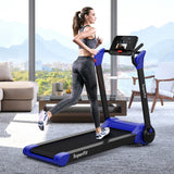 NNECW Foldable 2.25 HP Electric Treadmill with LED Display for Home &amp Office-Navy