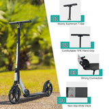 NNECW Folding Kids Scooter with Adjustable Height and Anti-Shock Suspension-Silver