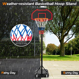 NNECW Basketball Hoop for Kids with 5-Level Heights for Indoor & Outdoor