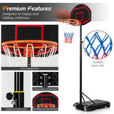 NNECW Basketball Hoop for Kids with 5-Level Heights for Indoor & Outdoor