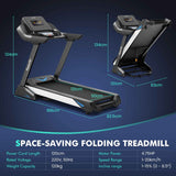 NNECW 4.75 HP Treadmill with APP and Auto Incline for Home & Apartment