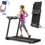 NNECW Folding Treadmill with 3.75HP Motor & Bluetooth Speaker