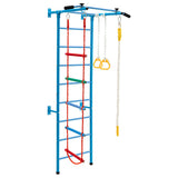 NNECW Kids Stall Bars Set with Wall Ladder and Gymnastic Rings for 3+ Years Old