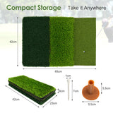 NNECW 3-in-1 Golf Hitting Mat with Realistic Synthetic Turf for Indoor and Outdoor Golf Practice