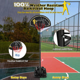 NNECW Portable Basketball Hoop with Wheels & Fillable Base for Kids