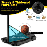 NNECW Portable Basketball Hoop with Wheels & Fillable Base for Kids
