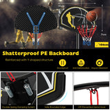 NNECW Portable Basketball Hoop with Wheels & Fillable Base for Kids