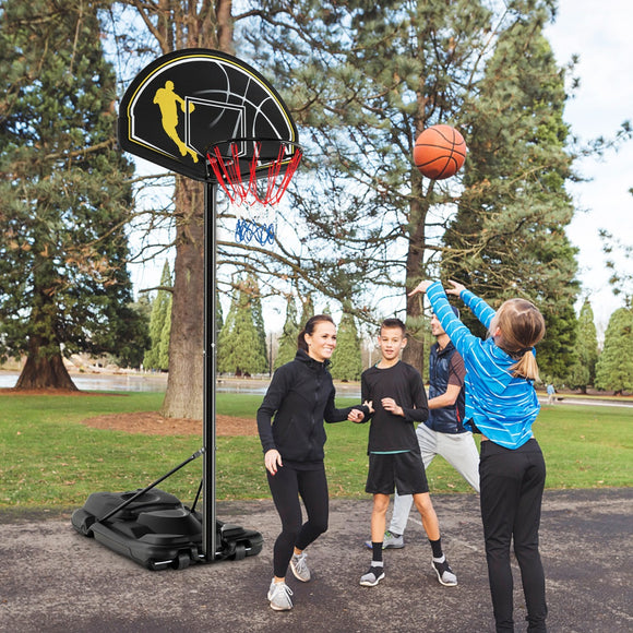 NNECW Portable Basketball Hoop with Wheels & Fillable Base for Kids
