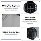 NNECW Lightweight &amp Portable Golf Stand Bag with 7 Zippered Pocket-Navy