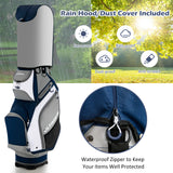 NNECW Lightweight &amp Portable Golf Stand Bag with 7 Zippered Pocket-Navy