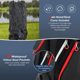 NNECW Lightweight & Large Capacity Golf Cart Bag with Beverage Cooler Bag-Black