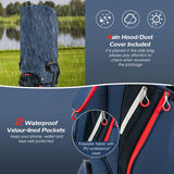 NNECW Lightweight & Large Capacity Golf Cart Bag with Beverage Cooler Bag-Blue