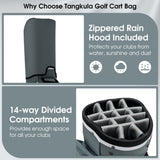 NNECW Golf Cart Bag with 14 Dividers for Outdoor Use