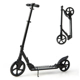 NNECW Foldable Lightweight Scooter with Adjustable Handlebar for Kids-Black