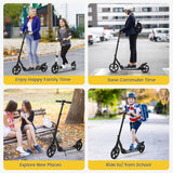 NNECW Foldable Lightweight Scooter with Adjustable Handlebar for Kids-Black