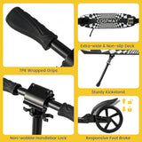 NNECW Foldable Lightweight Scooter with Adjustable Handlebar for Kids-Black