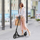NNECW Foldable Lightweight Scooter with Adjustable Handlebar for Kids-Black