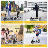 NNECW Foldable Lightweight Scooter with Adjustable Handlebar for Kids-White