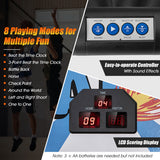 NNECW Foldable Dual Shot Basketball Arcade Game with Electronic Scoring System for Kids