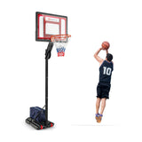 NNECW Indoor Outdoor Basketball Hoop with 5-10 FT Adjustable Height