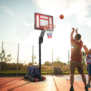 NNECW Indoor Outdoor Basketball Hoop with 5-10 FT Adjustable Height