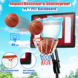 NNECW Indoor Outdoor Basketball Hoop with 5-10 FT Adjustable Height