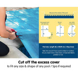 NNEDPE 500 Micron Solar Swimming Pool Cover 10m x 4m - Blue