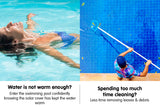 NNEDPE 400 Micron Solar Swimming Pool Cover -  Blue/Silver 10m x 4.7m