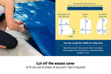 NNEDPE 400 Micron Solar Swimming Pool Cover -  Blue/Silver 10m x 4.7m