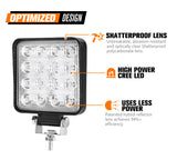 NNEDSZ 2x 4inch 80W Square LED Work Lights Bar CREE Spot Flood Reverse 4WD Ute Truck