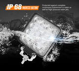 NNEDSZ 2x 4inch 80W Square LED Work Lights Bar CREE Spot Flood Reverse 4WD Ute Truck