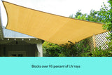 NNEDPE Wallaroo Square Shade Sail 2.5 x 2.5m - Sand