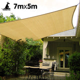 NNEDPE Wallaroo Rectangular Shade Sail 7m x 5m - Sand