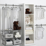 NNEDPE Delta Children 24 Piece Nursery Storage Set Cool Grey