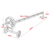 NNEDPE Adjustable Swimming Pool Cover Roller - 5.5m