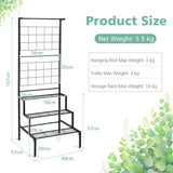 NNECW 3-Tier Hanging Plant Stand with 3-tier Shelves for Living Room