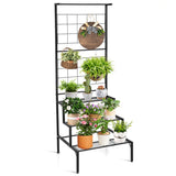 NNECW 3-Tier Hanging Plant Stand with 3-tier Shelves for Living Room