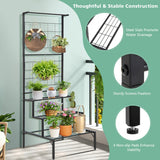 NNECW 3-Tier Hanging Plant Stand with 3-tier Shelves for Living Room