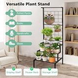 NNECW 3-Tier Hanging Plant Stand with 3-tier Shelves for Living Room