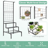 NNECW 3-Tier Hanging Plant Stand with 3-tier Shelves for Living Room