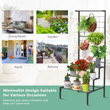 NNECW 3-Tier Hanging Plant Stand with 3-tier Shelves for Living Room