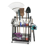 NNECW Garden Tool Organizer with Storage Bag for Long Handle Tool Storage