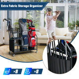 NNECW Golf Bag Storage Rack with Lockable Universal Wheels for Golfing Equipment