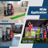 NNECW Golf Bag Storage Rack with Lockable Universal Wheels for Golfing Equipment