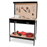 NNEDPE 2-Layered Work Bench Garage Storage Table Tool Shop Shelf
