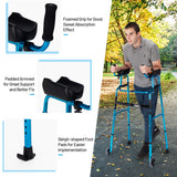 NNECW Lightweight Foldable Standard Walker for Senior &amp Elderly-Navy