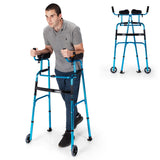 NNECW Lightweight Foldable Standard Walker for Senior &amp Elderly-Navy