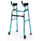 NNECW Lightweight Foldable Standard Walker for Senior &amp Elderly-Navy