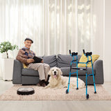 NNECW Lightweight Foldable Standard Walker for Senior &amp Elderly-Navy